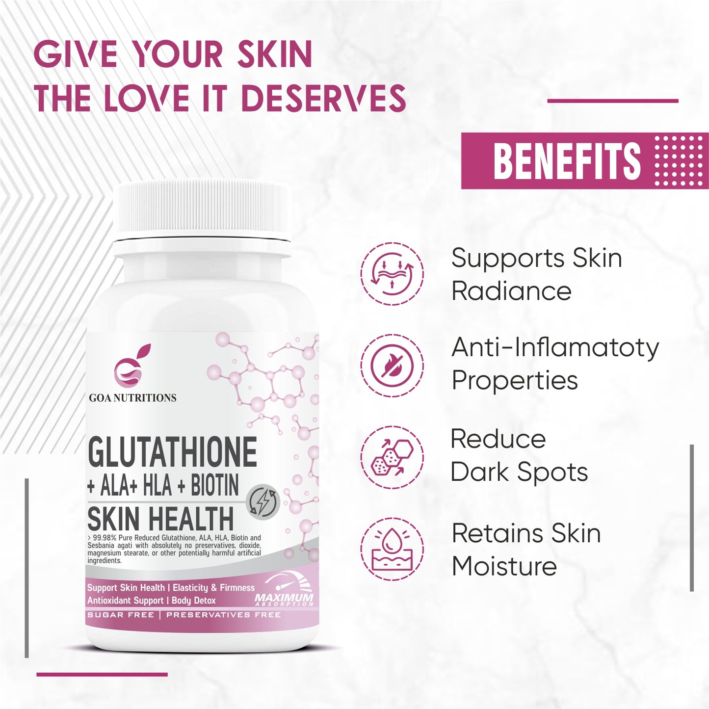 HAYER Glutathione for Skin Whitening 30 Tablets