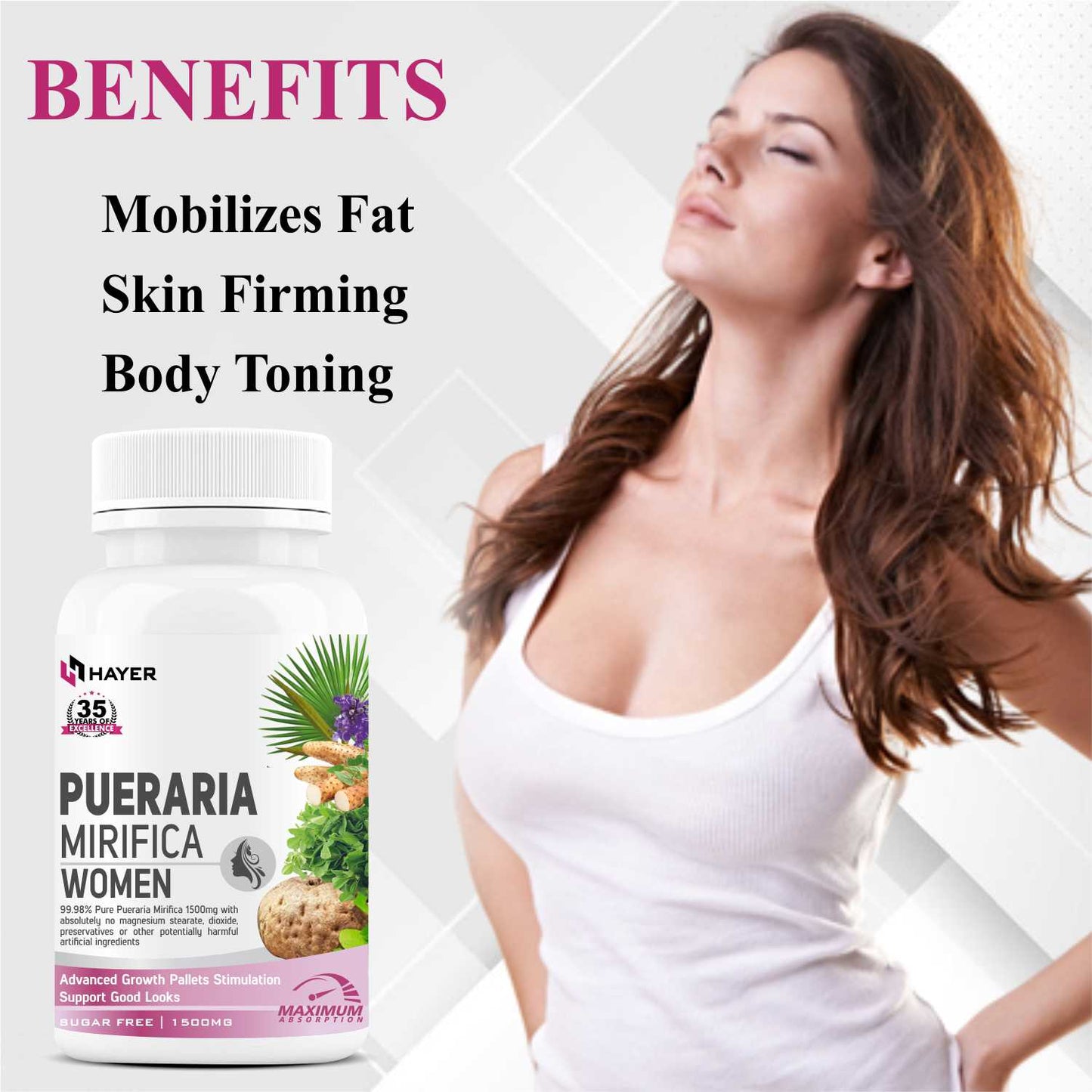 HAYER Breast enlargement tablets for Women 60 Supplements