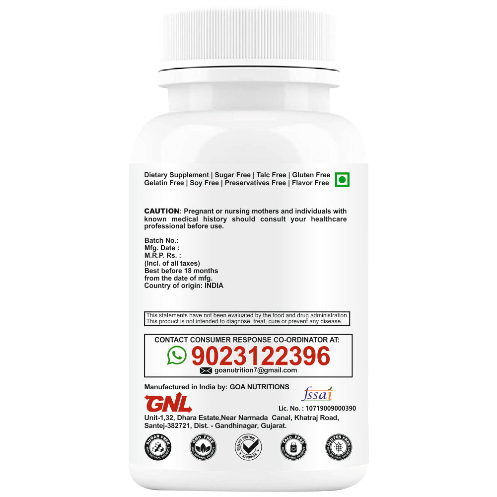GNL L Arginine 1000mg Nitric Oxide Supplement with l carnitine, L Citrulline - 60 Veg No Sugar Tablets
