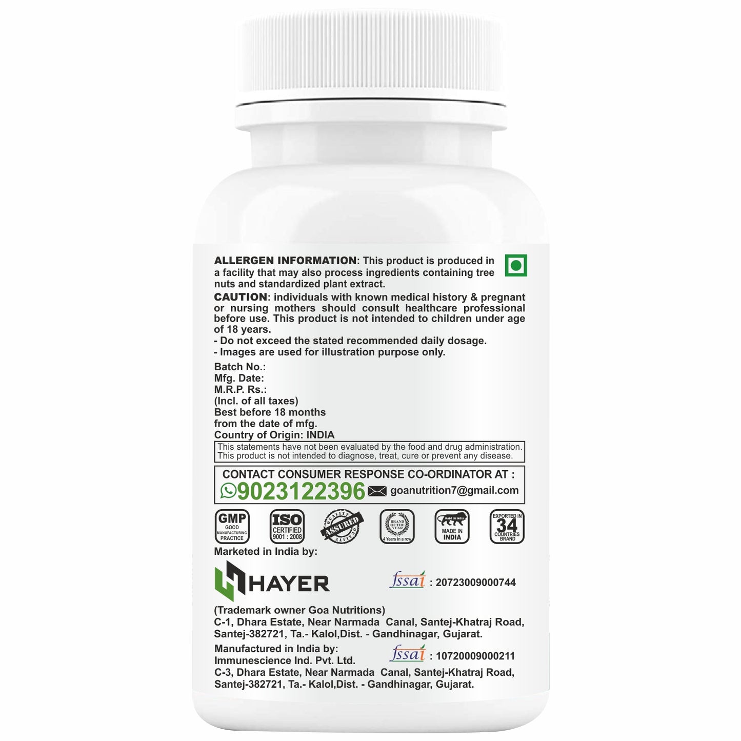 HAYER Melatonin 10mg Tablet With Vitamin B6,  Enhances Sleep Quality, Sleeping Supplement-60 Tablets