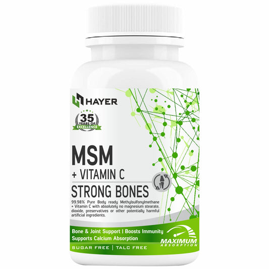 HAYER MSM (Methyl Sulfonyl Methane) Powder Supplements, Joint Support Supplement-60 Tablets