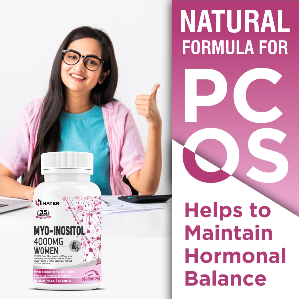 HAYER Myo-Inositol(PCOS & PCOD Supplement For Women), Good Health-60 Sugar Free Tablet