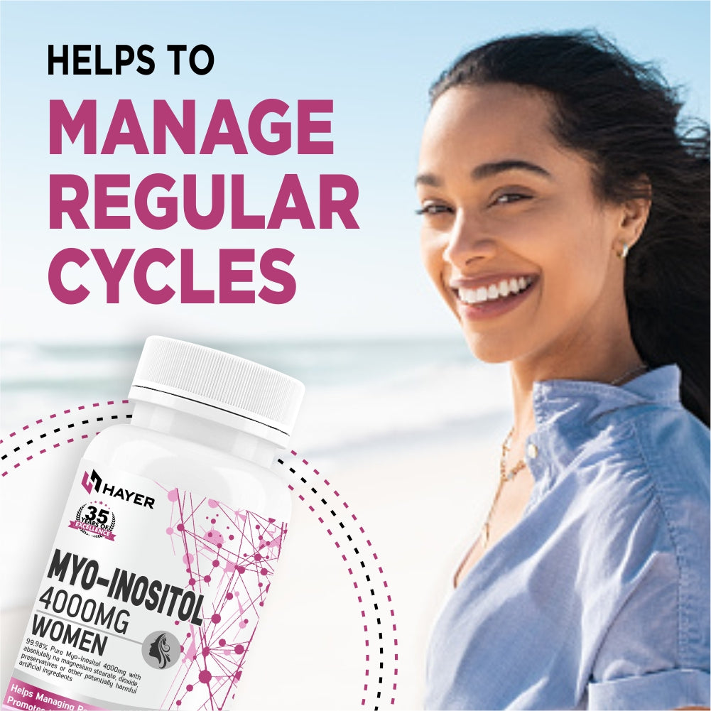 HAYER Myo-Inositol(PCOS & PCOD Supplement For Women), Good Health-60 Sugar Free Tablet