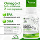 omega 3 vegetarian fish oil alternative supplement, high fatty acid EPA, DHA -60 Tablets