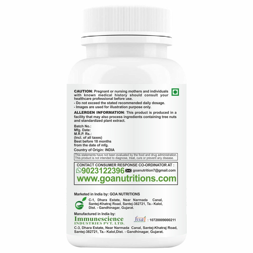 GOA NUTRITIONS Vitamin B12 Supplements For Men And Women 1500 Mcg- 60 Tablets