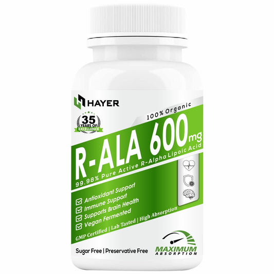 HAYER R-Alpha Lipoic Acid 600mg, Sugar-Free 60 Tablet (Pack 1)