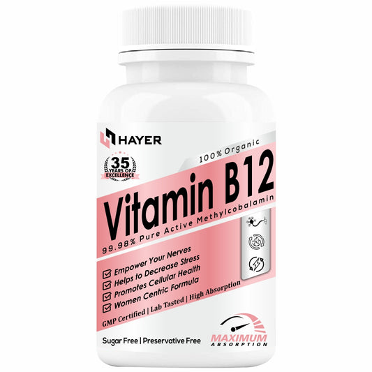 HAYER Vitamin B12 Supplements For Women, helps to good health & joint support supplement-60 Energy Tablets