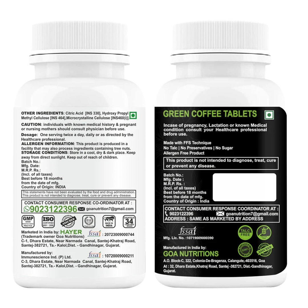 Fat Burner 2000mg + Green Coffee Bean Extract Combo Pack | Dual Formula for Weight Management, Metabolism & Appetite Support- 120 Tablets