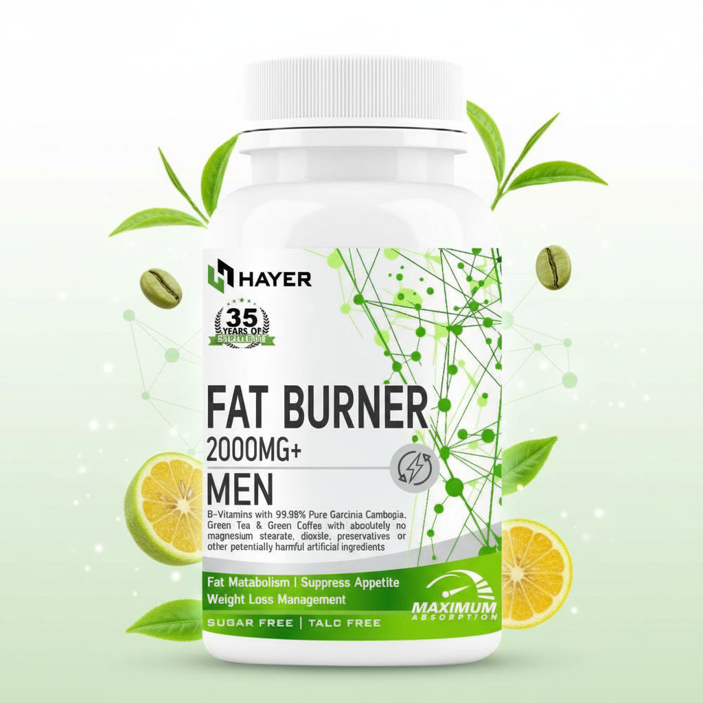 Fat Burners with Natural Supplements for Men, Belly Weight-Loss Supplement - 60 Tablets