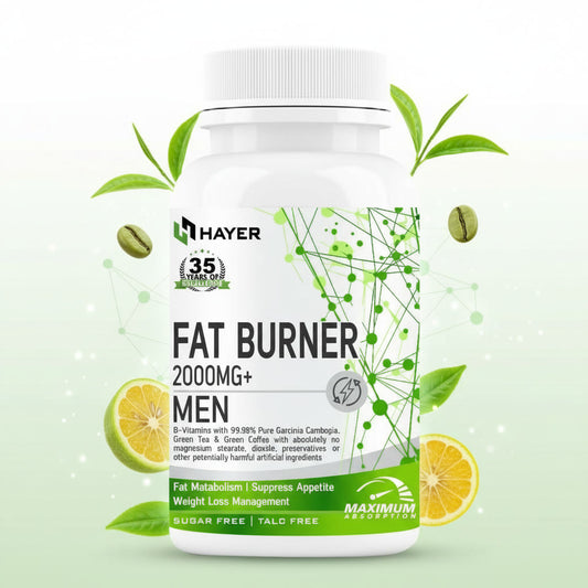 Fat Burners with Natural Supplements for Men, Belly Weight-Loss Supplement - 60 Tablets