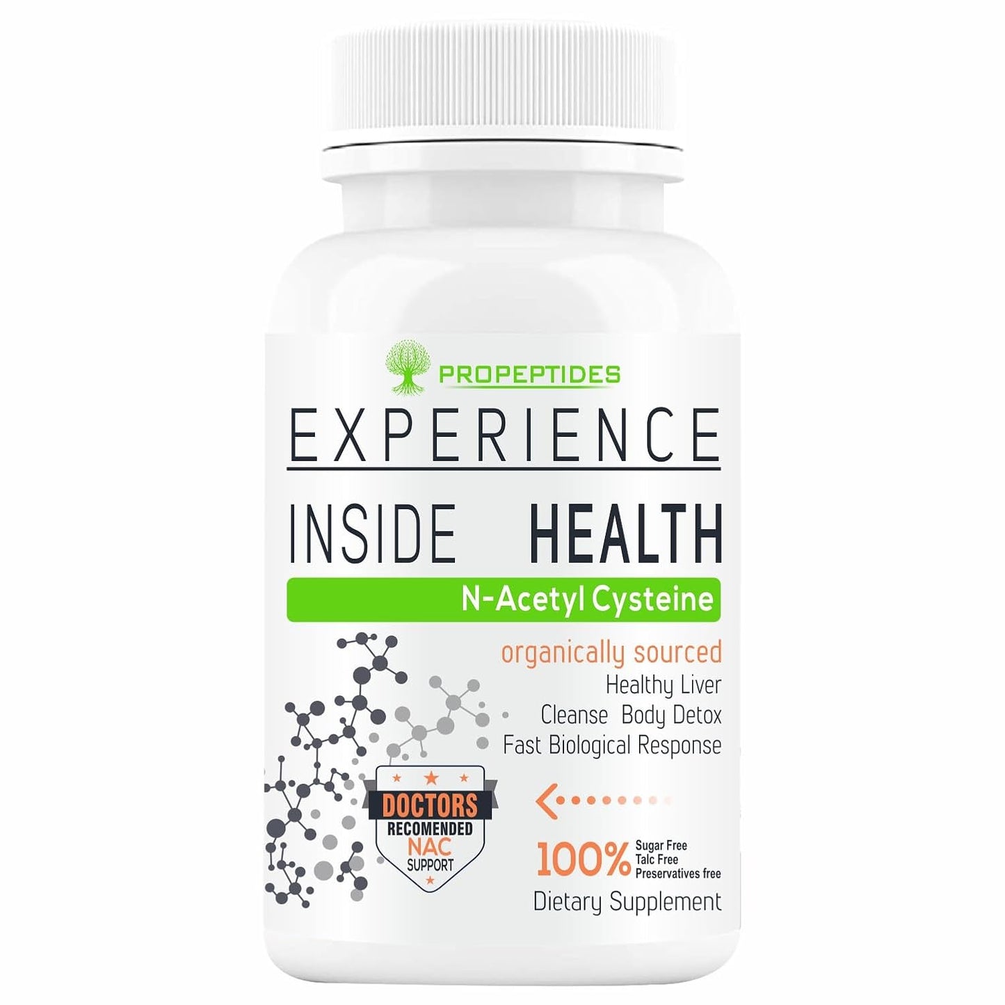 Propeptides NAC Supplement 600mg | 99.98% N Acetyl L Cysteine | Glutathione Precursor for Antioxidant & Lung Support | Acetylcysteine 60 Tablets