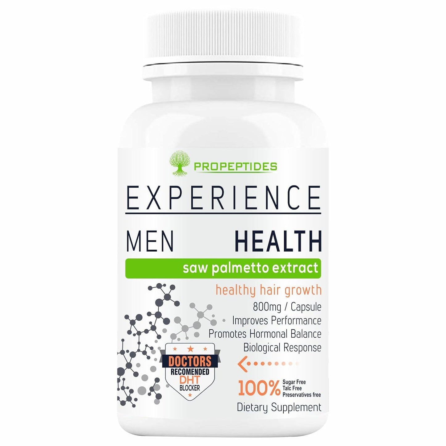 Saw Palmetto 800mg for Men with Piperine (98% Extract) — Prostate Health & Natural DHT Blocker Supplement, Supports Urinary Function & Hair, Berry Extract, 60 Tablets