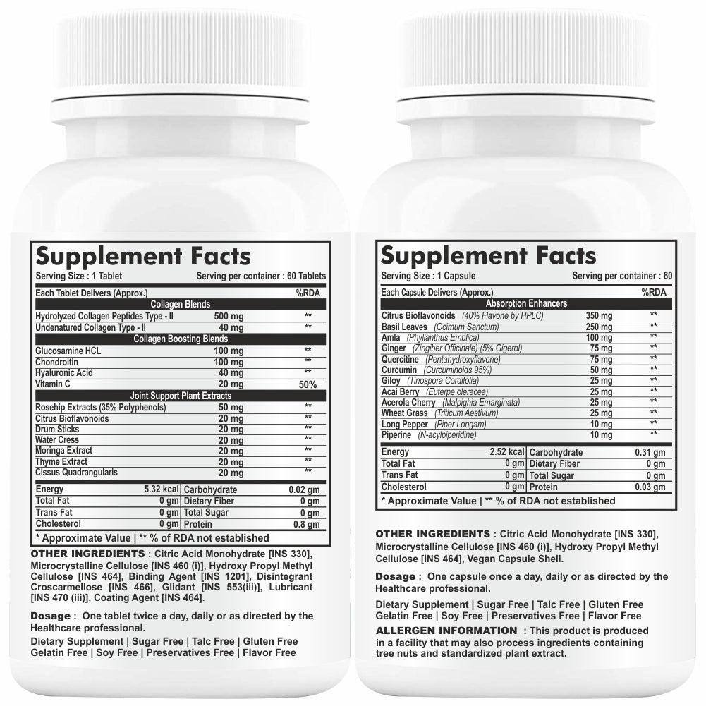GNL Collagen Type 2 Supplements With Hydrolyzed Protein Collagen Peptides 60 Tablets - Image #2