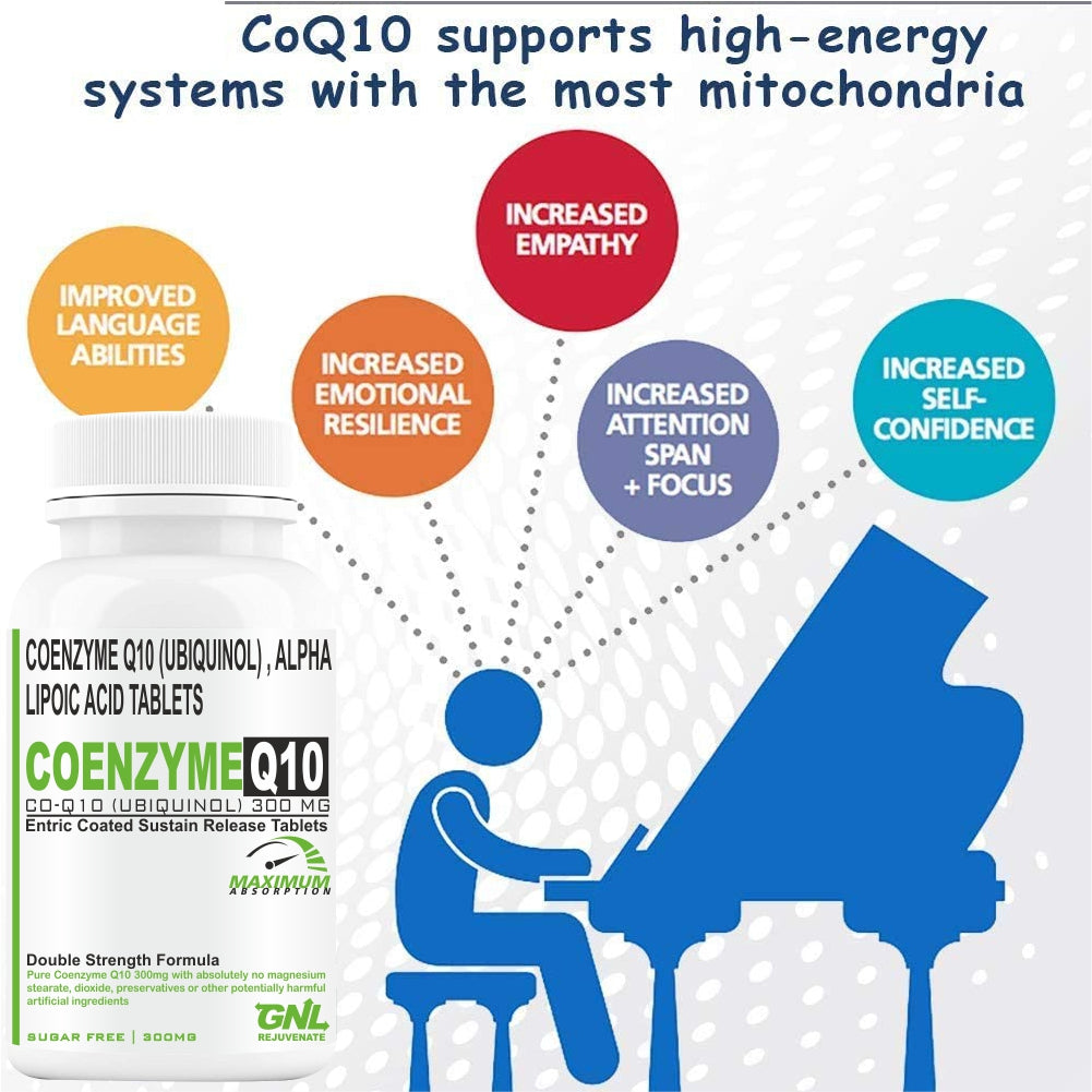 GNL Coenzyme q10, coq10 300mg As Ubiquinol -30  Tablets