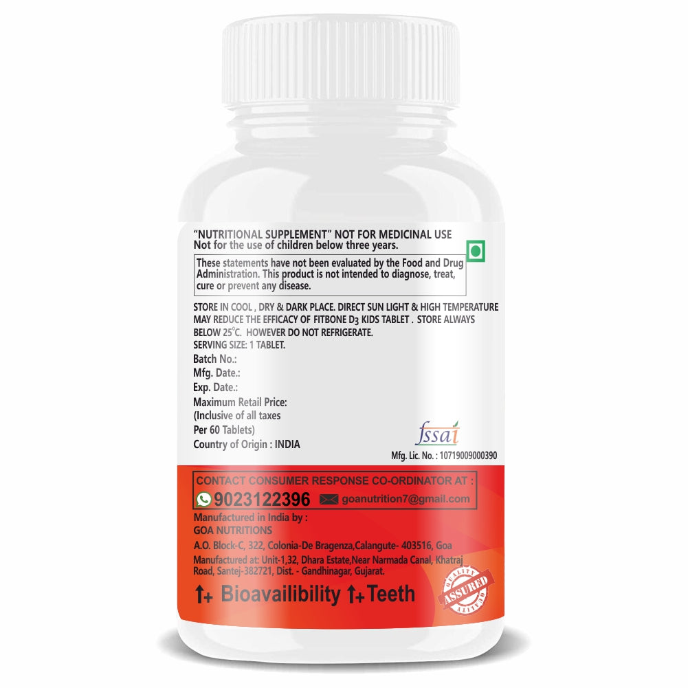 Well-C Calcium for Kids Multivitamin With Vitamin D (as d3) Chewable Tablets (3-7 years)