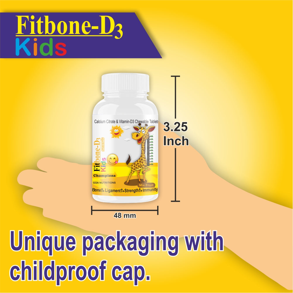 Well-C Calcium for Kids With Vitamin D (as d3) B12, C 120 Chewable Tablets