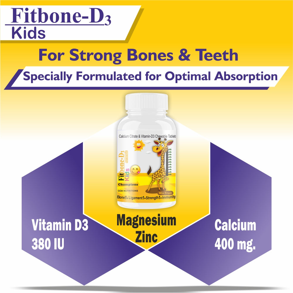 Well-C Calcium for Kids With Vitamin D (as d3) B12, C 120 Chewable Tablets