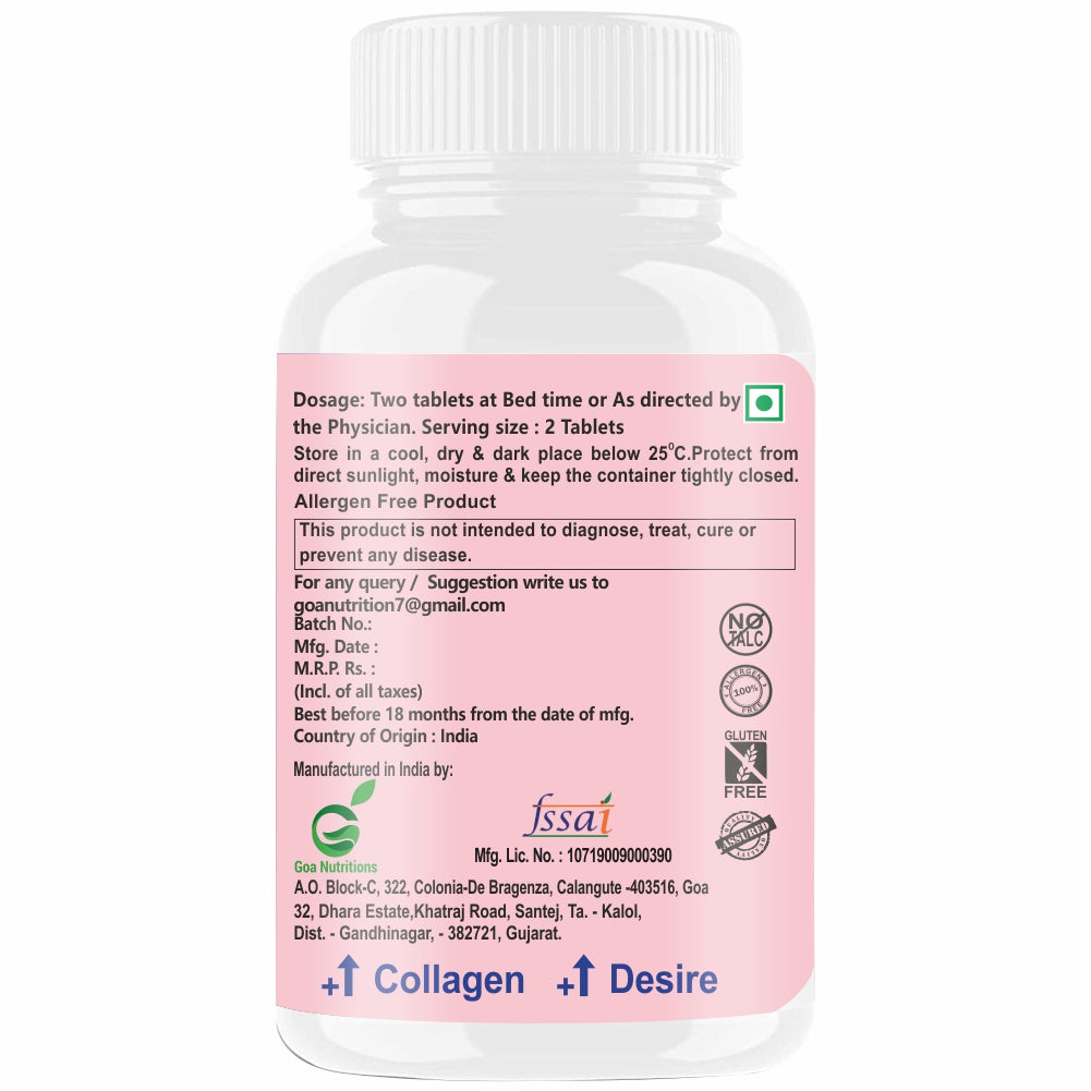 GOA NUTRITIONS Stamina Booster For Women To Support Female Fitness 60 Tablets