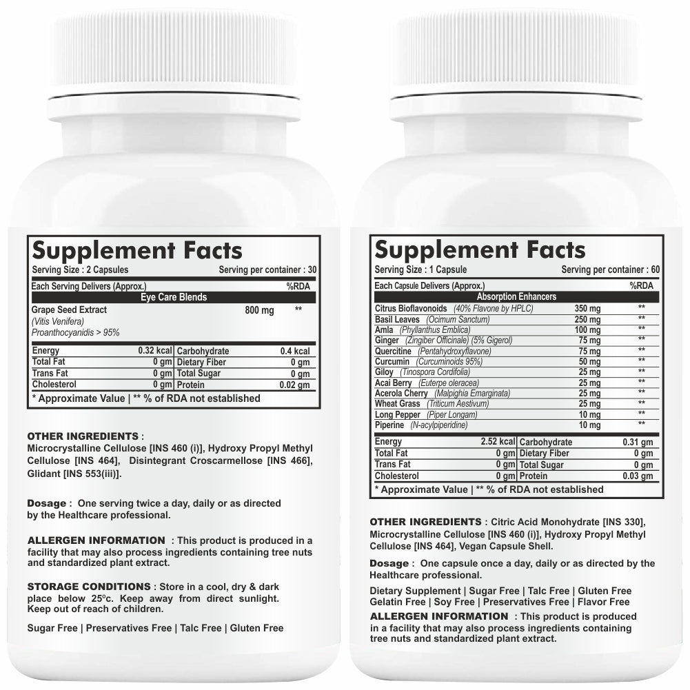 GNL Grape Seed Extract-Standardized to 95% Polyphenols, 800 mg per serving, Phytonutrient Antioxidant Support -60 Capsule