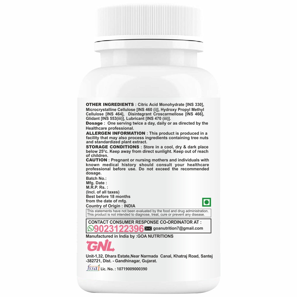 GNL Height Increase Medicine For Girls, With Growth Support Supplements To Promote Strong Bones, And High Muscle Mass -60 Tablets