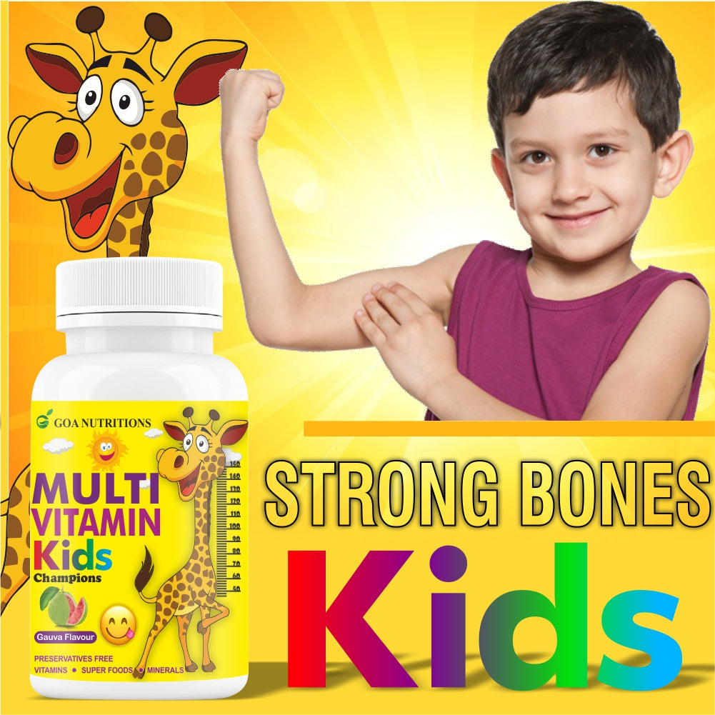 GOA NUTRITIONS Multivitamin For Kids Guava Flavour 60 Chewable Tablets