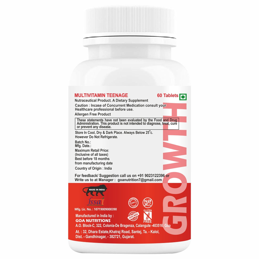 GOA NUTRITIONS Multivitamin For Kids (10-16 years) 60 Chewable  Tablets