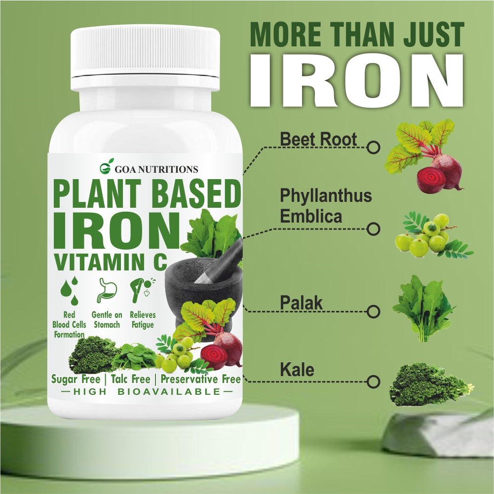 Goa Nutritions Plant Based Iron Supplement 120 Tablets