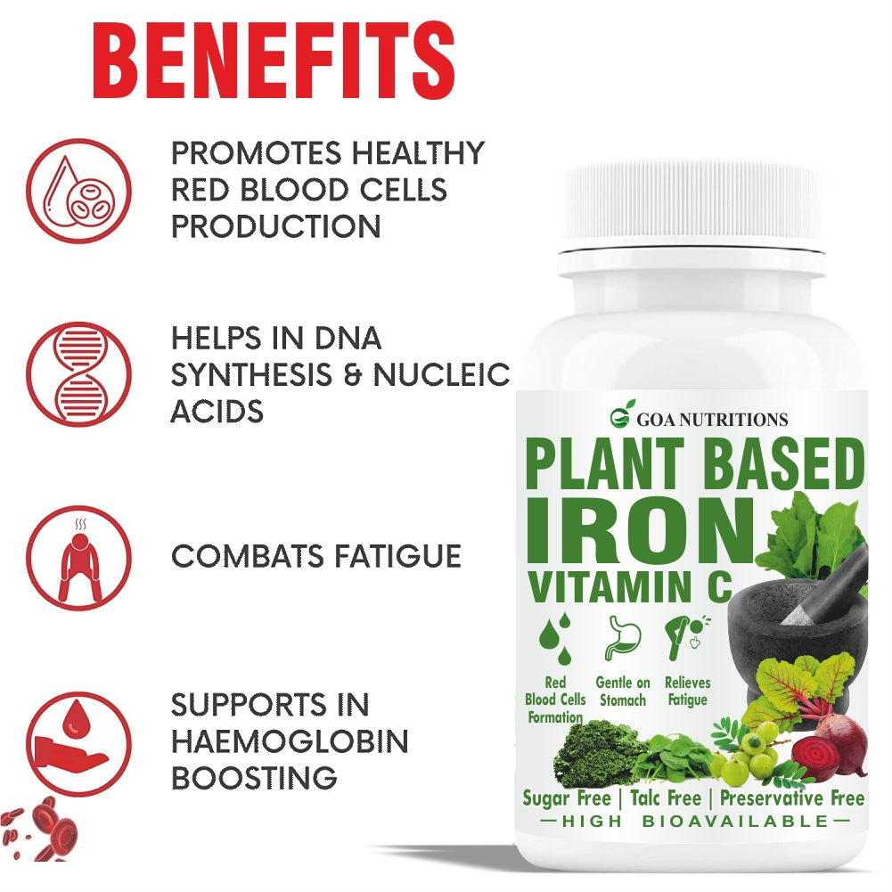 Goa Nutritions Plant Based Iron Supplement 120 Tablets