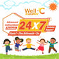 Well-C Vitamin C Tablets Immunity Booster For Kids Orange Flavor 120 Chewable Tablets