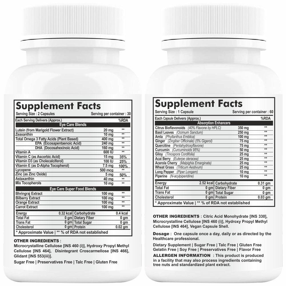 GNL Eye Supplements With Lutein, Zeaxanthin To Support Reducing Dryness, Stress, Itchy, UV Light, And Redness In Eyes - 60 Capsules - Image #2