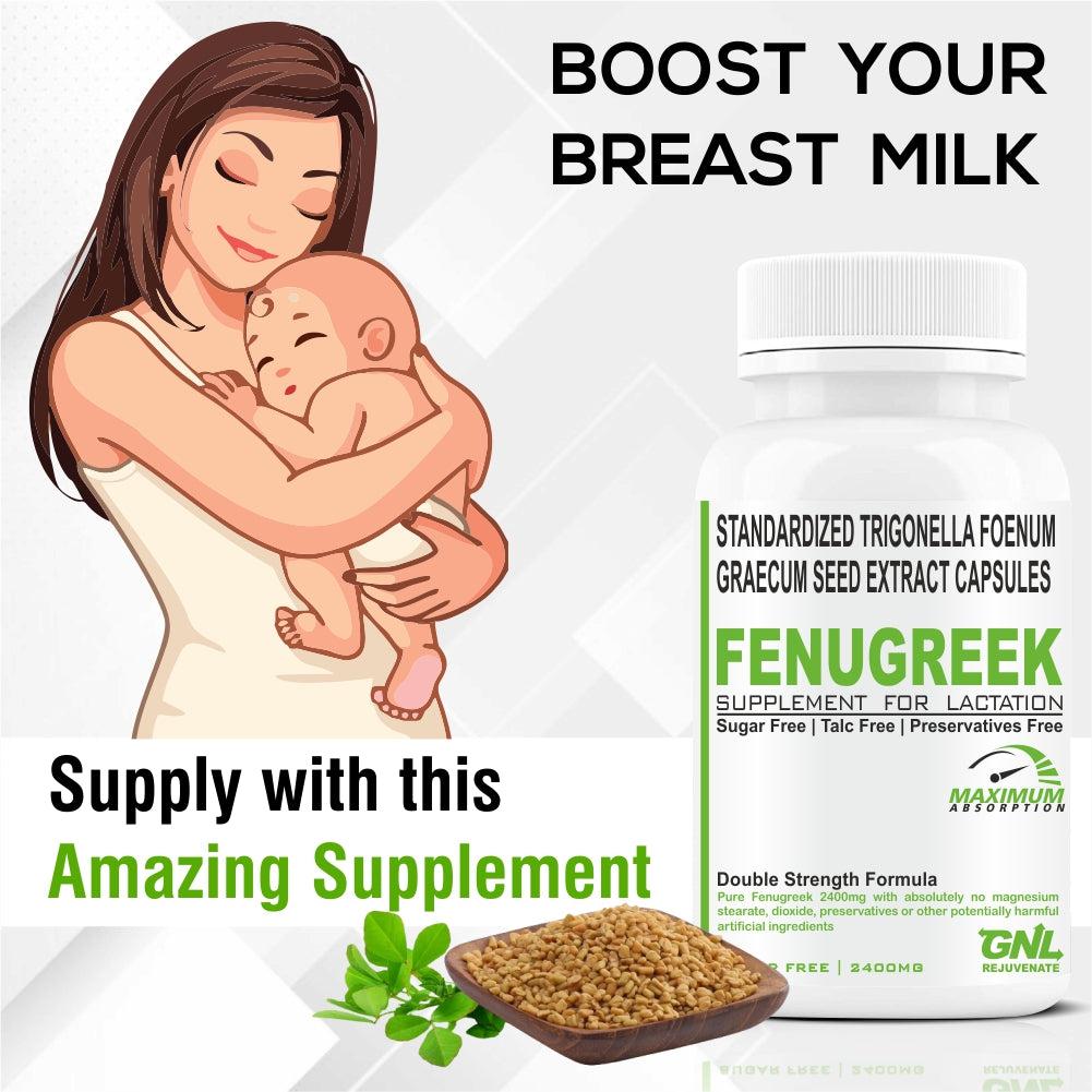 GNL Fenugreek Seed Extract Supplement 2400 mg -120 Capsules - Image #6